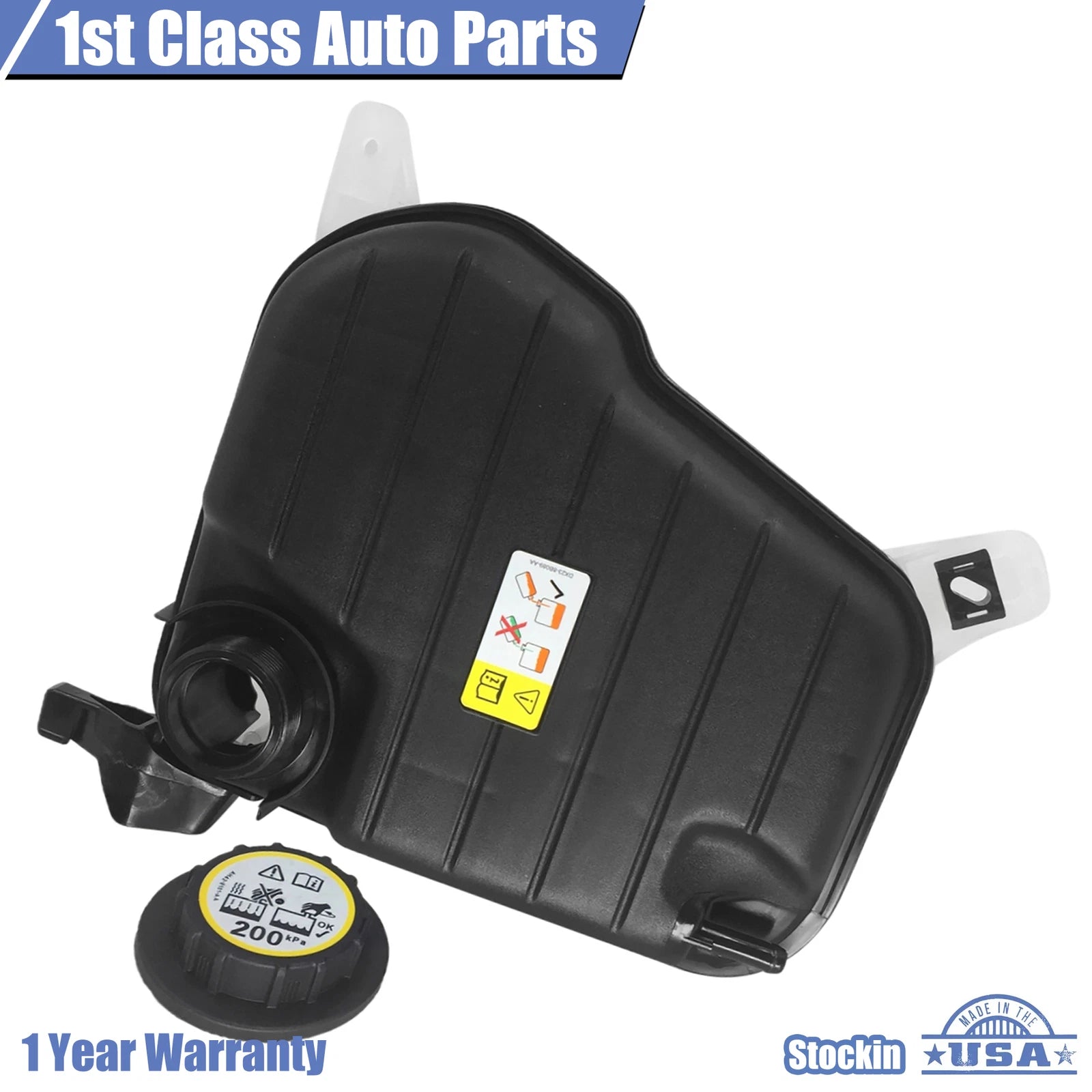 Coolant Overflow Tank with Cap for Jaguar (2010-2015)