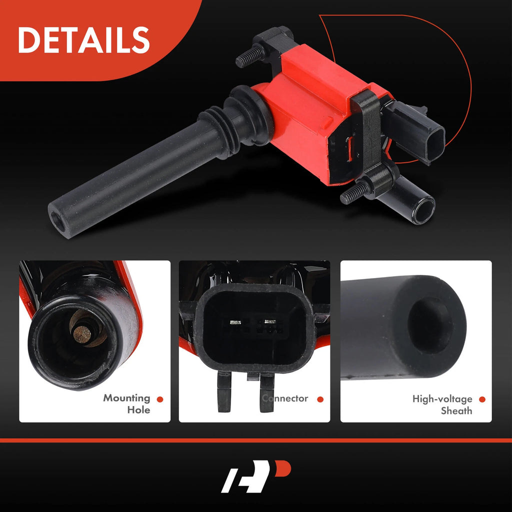 8x Red Ignition Coil for Jeep Grand Cherokee Dodge Ram 1500 (2002–2021)