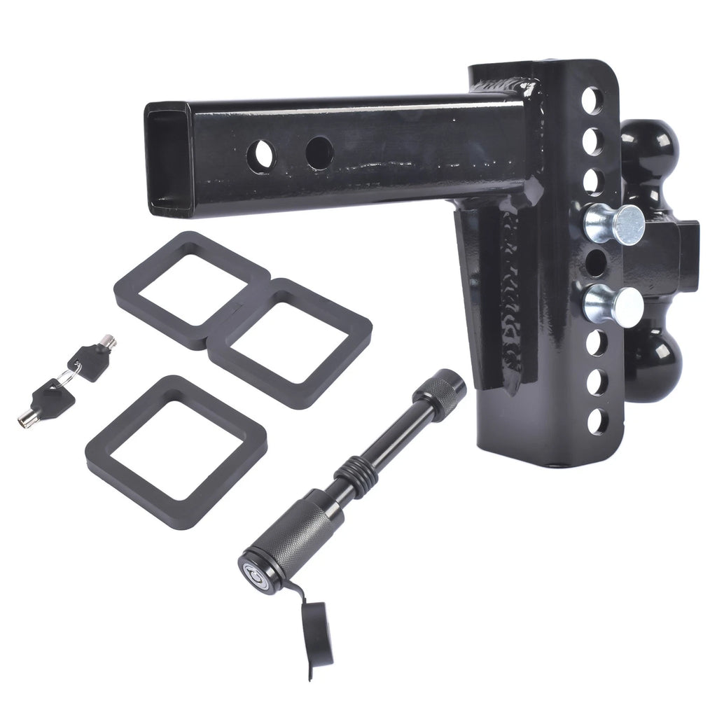 Adjustable Drop Trailer Hitch for 2” & 2-5/16” Ball (22)