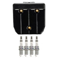 Set of 4 Bosch Ignition Coils & NGK Ruthenium HX Spark Plugs for A4 Golf Jetta (1996–2005)