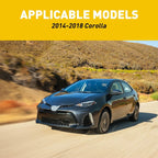 Set of 6 Black Pillar Posts for Toyota Corolla (2014–2018)