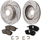 Disc Brake & Pad Kit for Nissan Altima (2007–2013) Cross-drilled