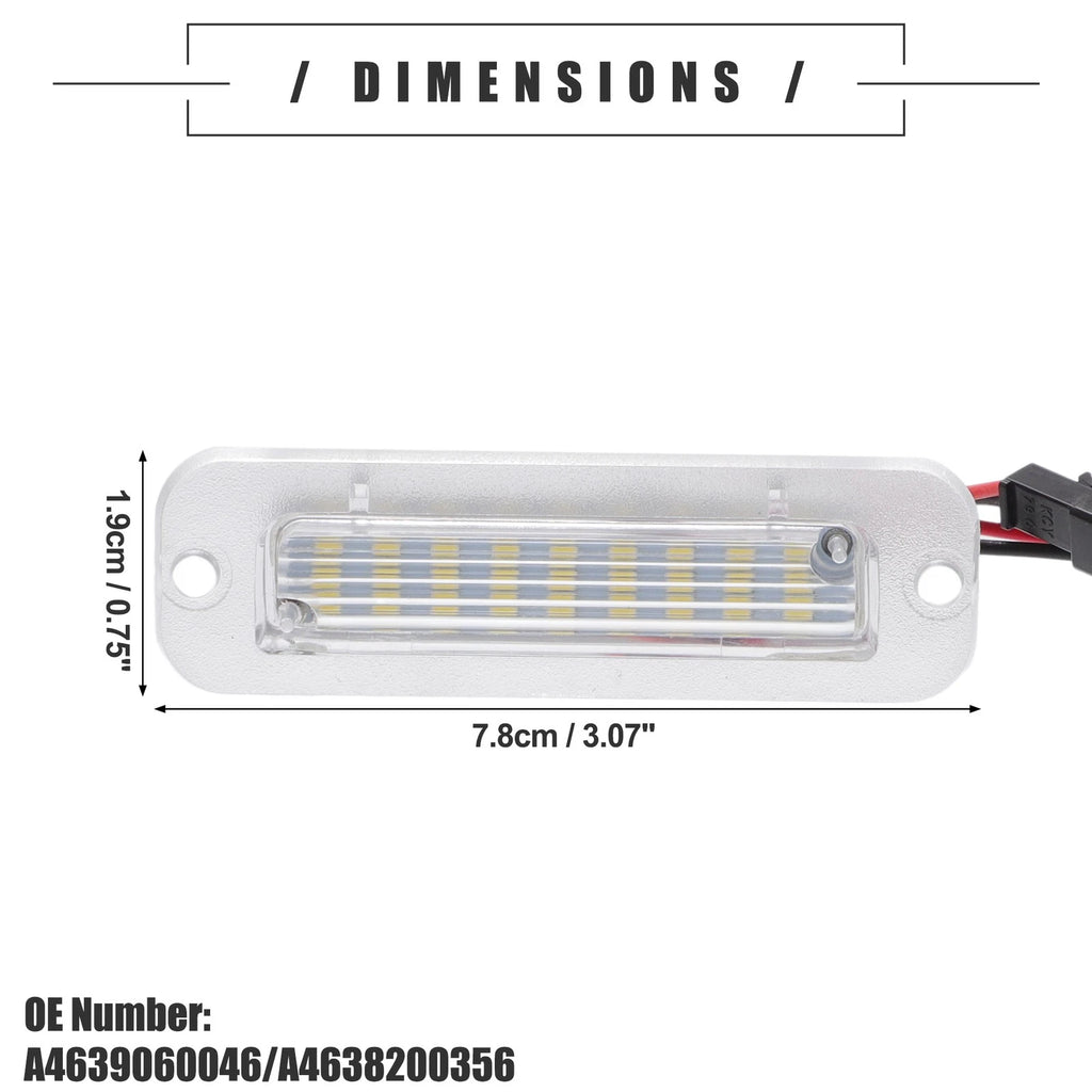 2pcs LED License Plate Light for Mercedes-Benz G500 (2013–2021) No.A4639060046