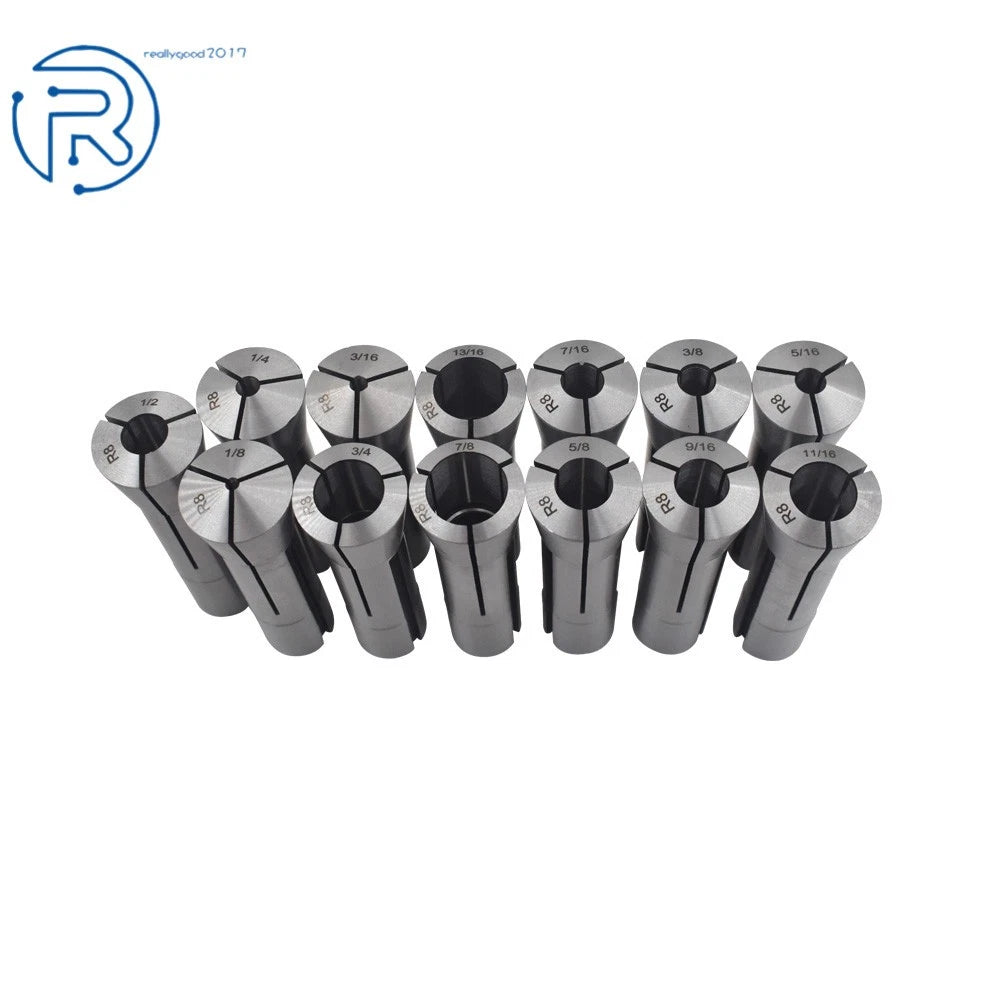 13-Pack Chuck Holder R8 Collet Set for Bridgeport (Precision)