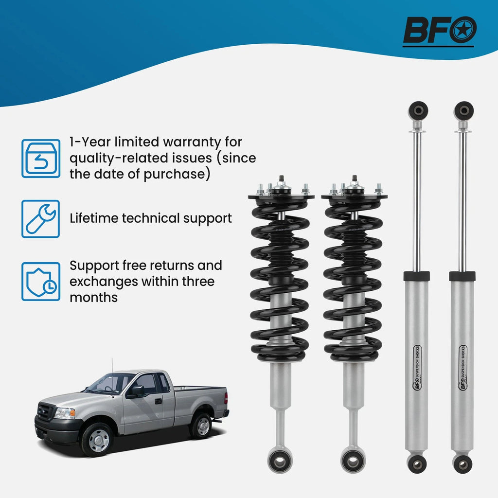 2.5 Inch Leveling Lift Kit with Struts & Shocks for Ford F-150 (2004–2008)