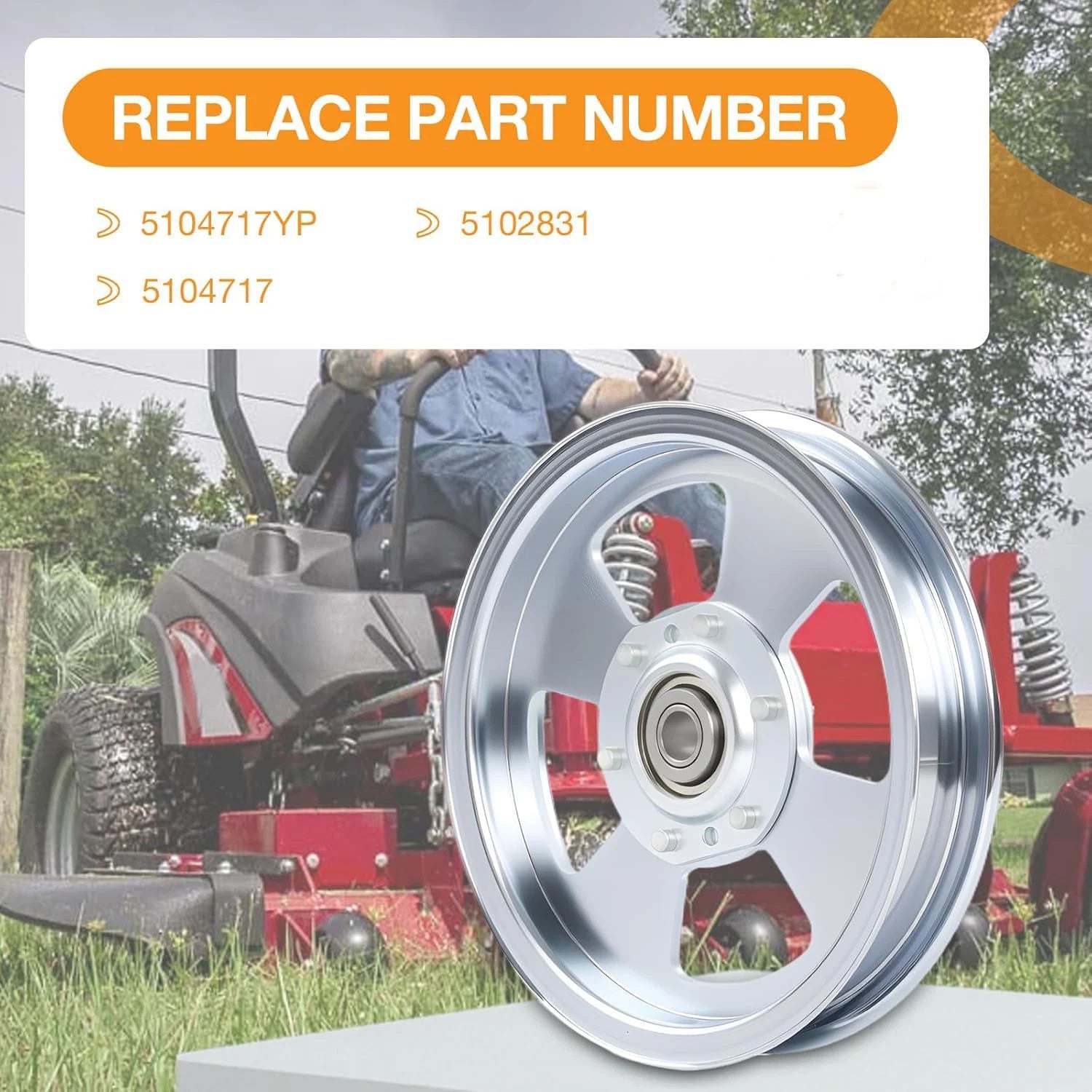 3X Flat Idler Pulley for Ferris 48" 52" 61" 72" Deck Mower