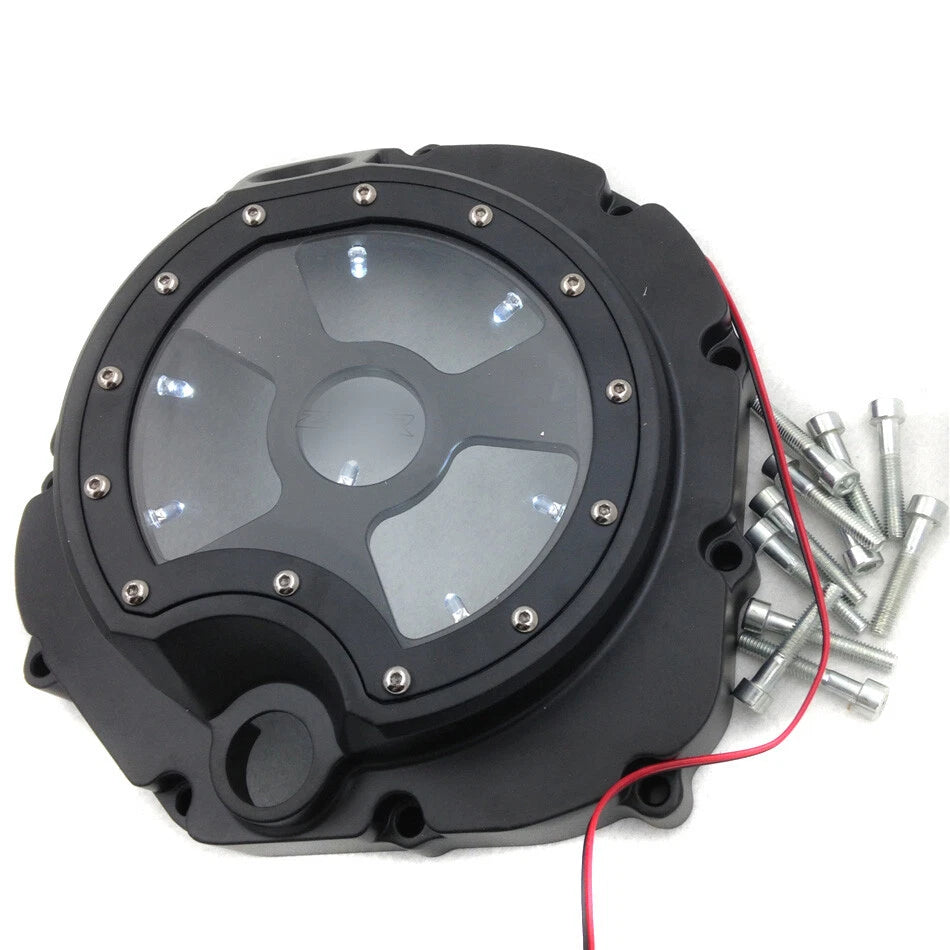 White LED Engine Clutch Cover for Kawasaki ZX14R ZZR1400 (2006–2014)