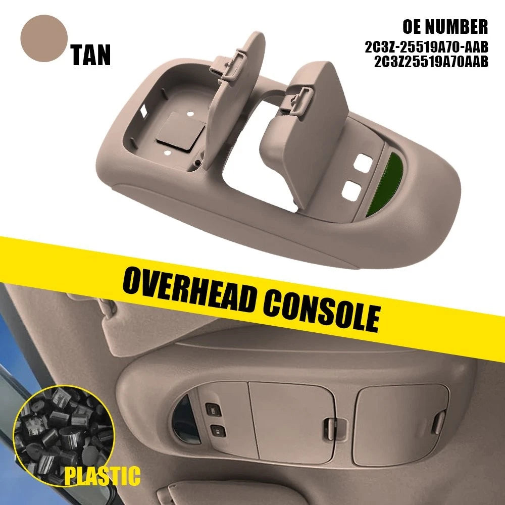 OEM Tan Overhead Console for Ford F-250 F-350 Super Duty (2002–2004)