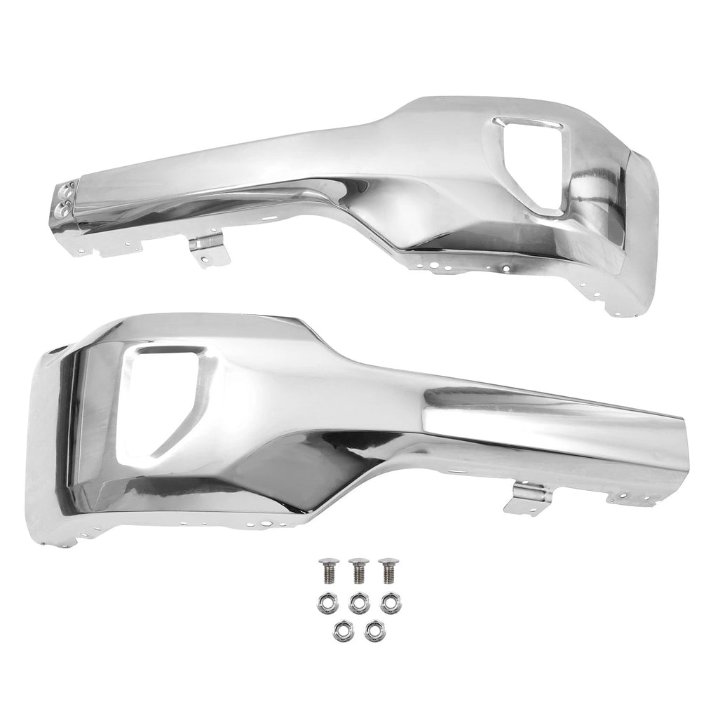 Front Bumper Face Bar with Fog Light Hole Chrome for Chevy Silverado 1500 (2016–2019)