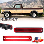 2X Red Lens Full LED Rear Side Marker Lights for Ford Bronco (1980–1996)