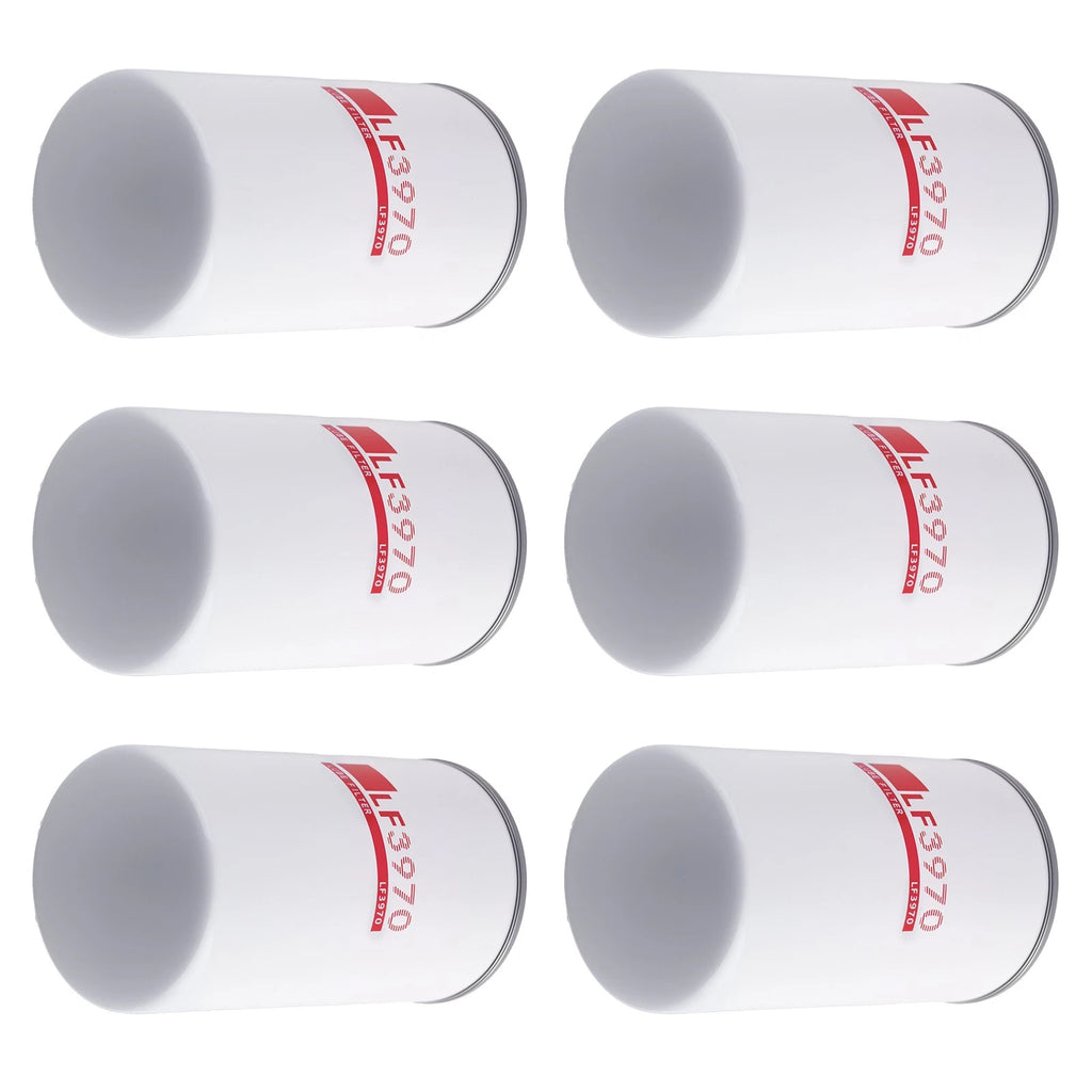Set of 6 Oil Filters for Ford F-650, Freightliner MT45 (LF3970, P551019)