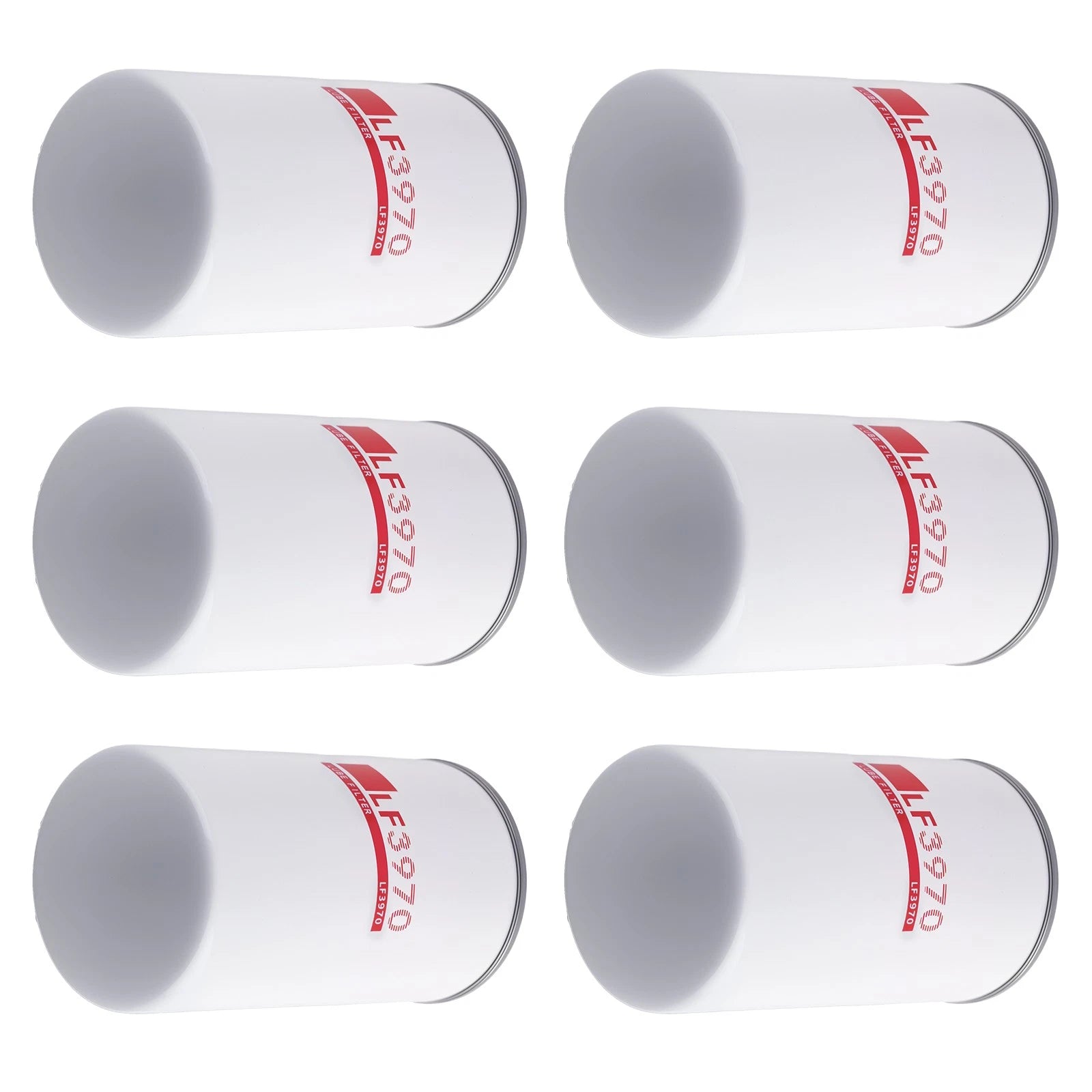 Set of 6 Oil Filters for Ford F-650, Freightliner MT45 (LF3970, P551019)