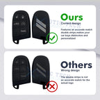 Silicone Smart Key Fob Shell Cover for Jeep Chrysler Dodge (2014-Up)