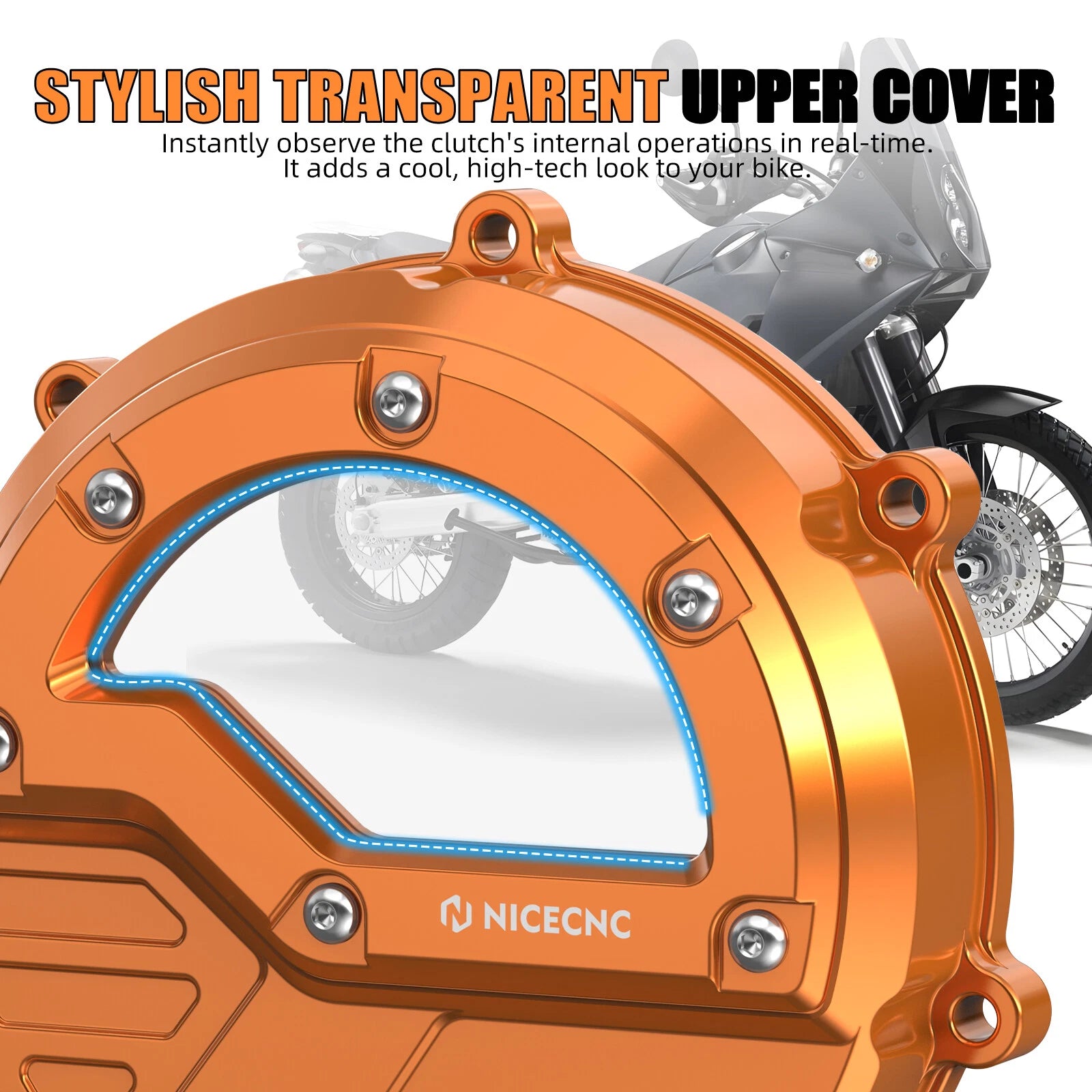 CNC Clear Engine Clutch Cover Bolts Kit for KTM 990 Super Duke (2005–2016)