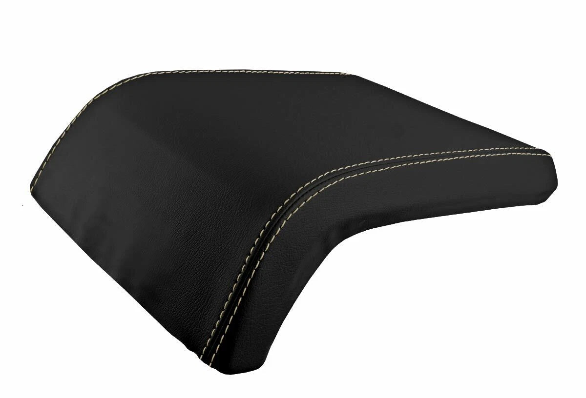 Leather Console Lid Armrest Cover for Lincoln Navigator (2007–2017) Beige Stitch