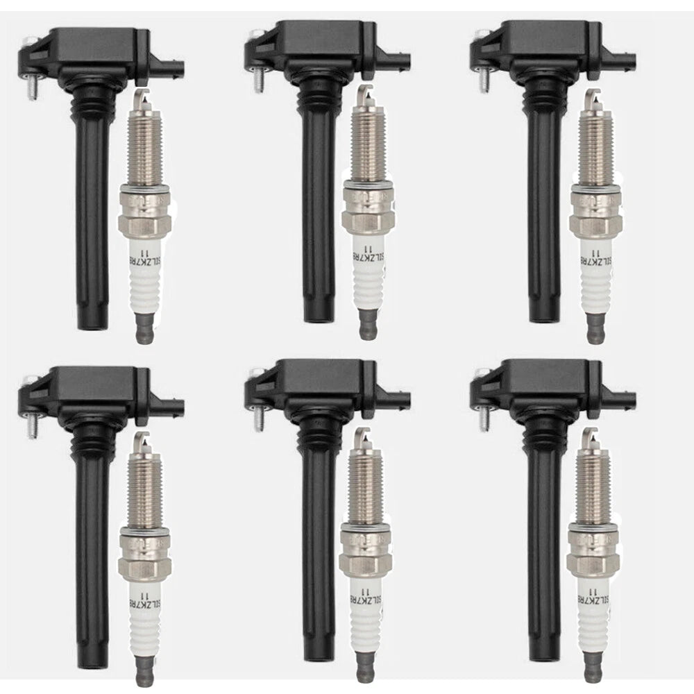 Set of 6 Ignition Coils + Spark Plugs for Ram 1500 ProMaster 2500 C/V (2014–2023)