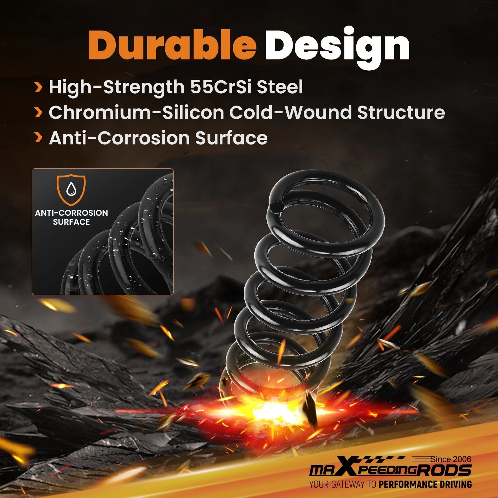 3" Drop Suspension Kit for Ram 1500 (2019–2024) 2WD Rear Springs