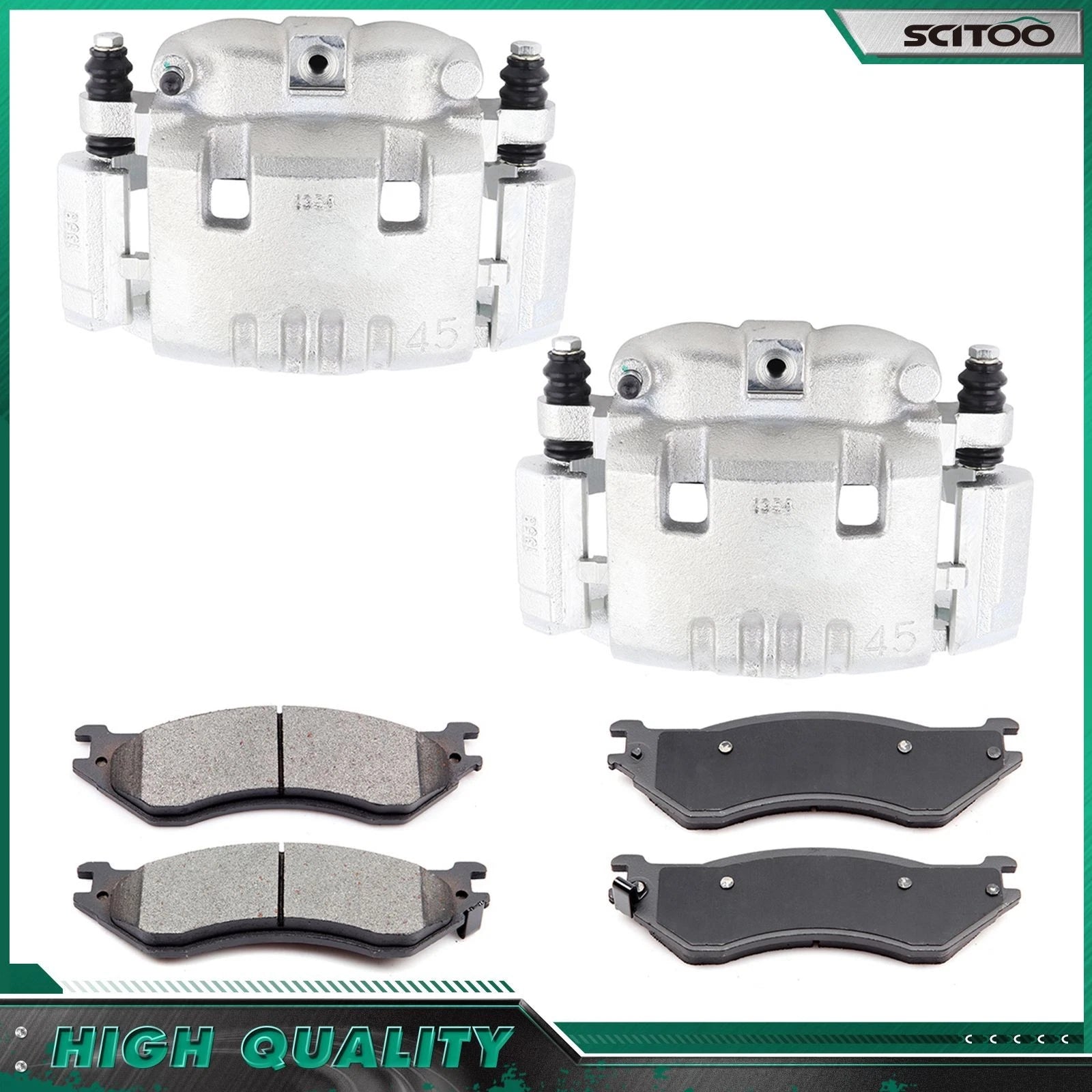 Rear Brake Calipers & Ceramic Pads for Dodge Ram 1500 (2006)