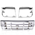 Chrome Front Grille and Headlight Trim Bezel Set for Ford Bronco F150 (1992–1996)