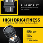 Set of 2 LED Brake Tail Stop Light Bulbs