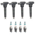 Set of 4 Ignition Coils & Spark Plugs for Audi A4, VW Passat 2.0