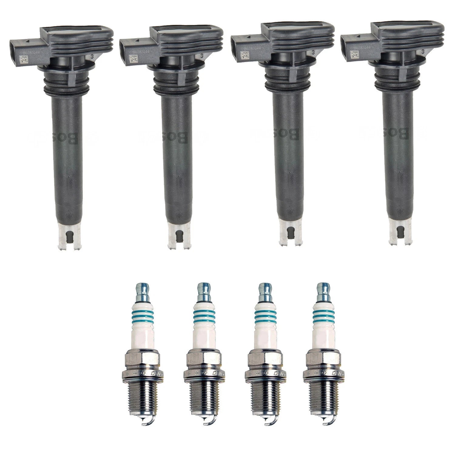 Set of 4 Ignition Coils & Spark Plugs for Audi A4, VW Passat 2.0