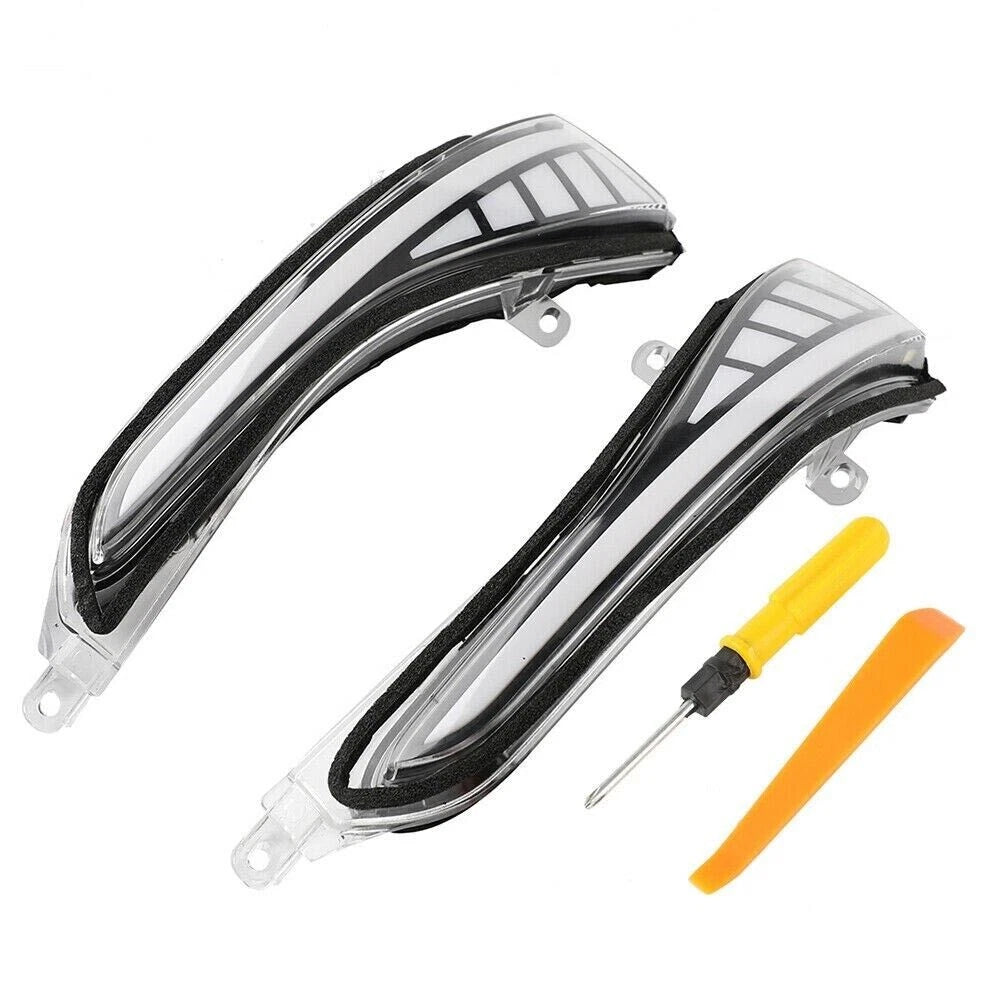Clear LED Dynamic Side Mirror Turn Signal Lights Pair for Infiniti Q50 Q60 QX30 (2014–2021)