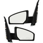 Set of 2 Black Power Side View Door Mirrors for Nissan Sentra (2007–2012)