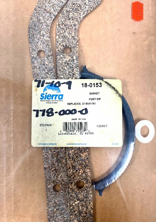 Gasket Port Dip for Sierra (Replaces 18-0153, 27-85817A1)