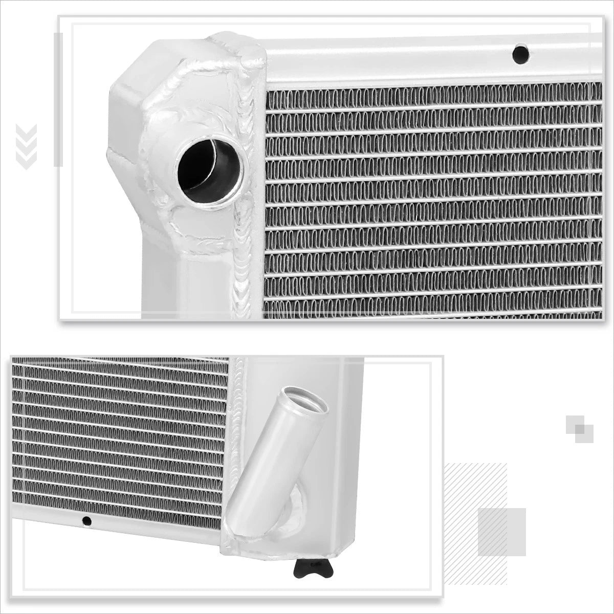 3-Row Aluminum Cooling Radiator for Chevy Vega/Pontiac Astre (1971–1977)
