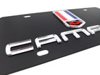 Emblem License Plate 3D Script Full Black for Chevrolet Camaro (2010–2015)