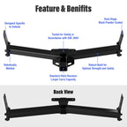 Towing Hitch Receiver Class 3 for Chevrolet Equinox (2005-2017)