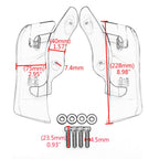 Adjustable Upper Fairing Side Wind Air Deflector for Road Glide (2015–2020) Smoke T9