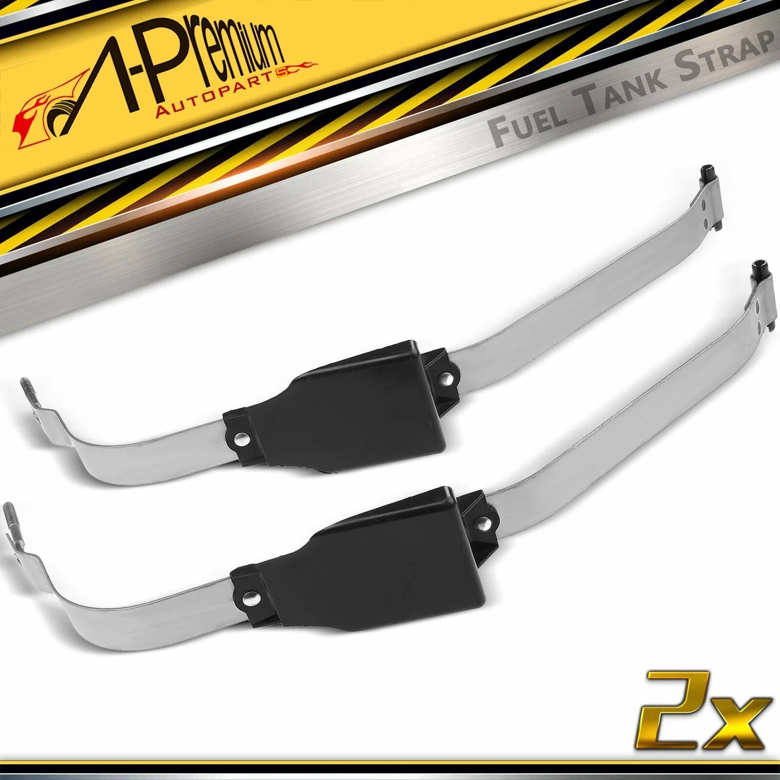 2X Fuel Tank Straps with Plastic Blocks for Jeep Wrangler (2007–2018)
