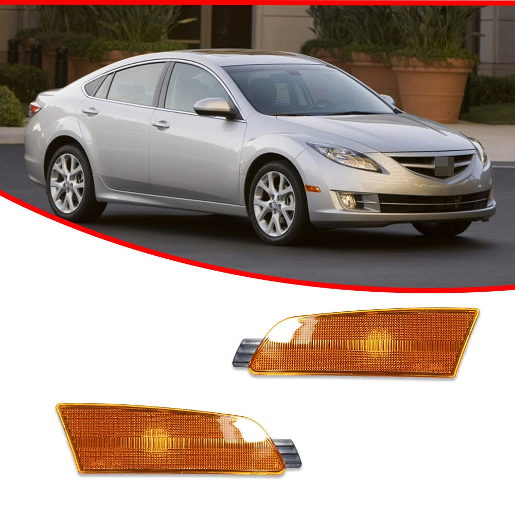 Amber Lens Front Bumper Side Marker Lights for Mazda 6 (2009–2013)