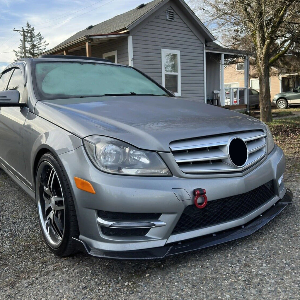 Carbon Fiber Front Bumper Lip Splitter for Benz W204 (2012–2014)