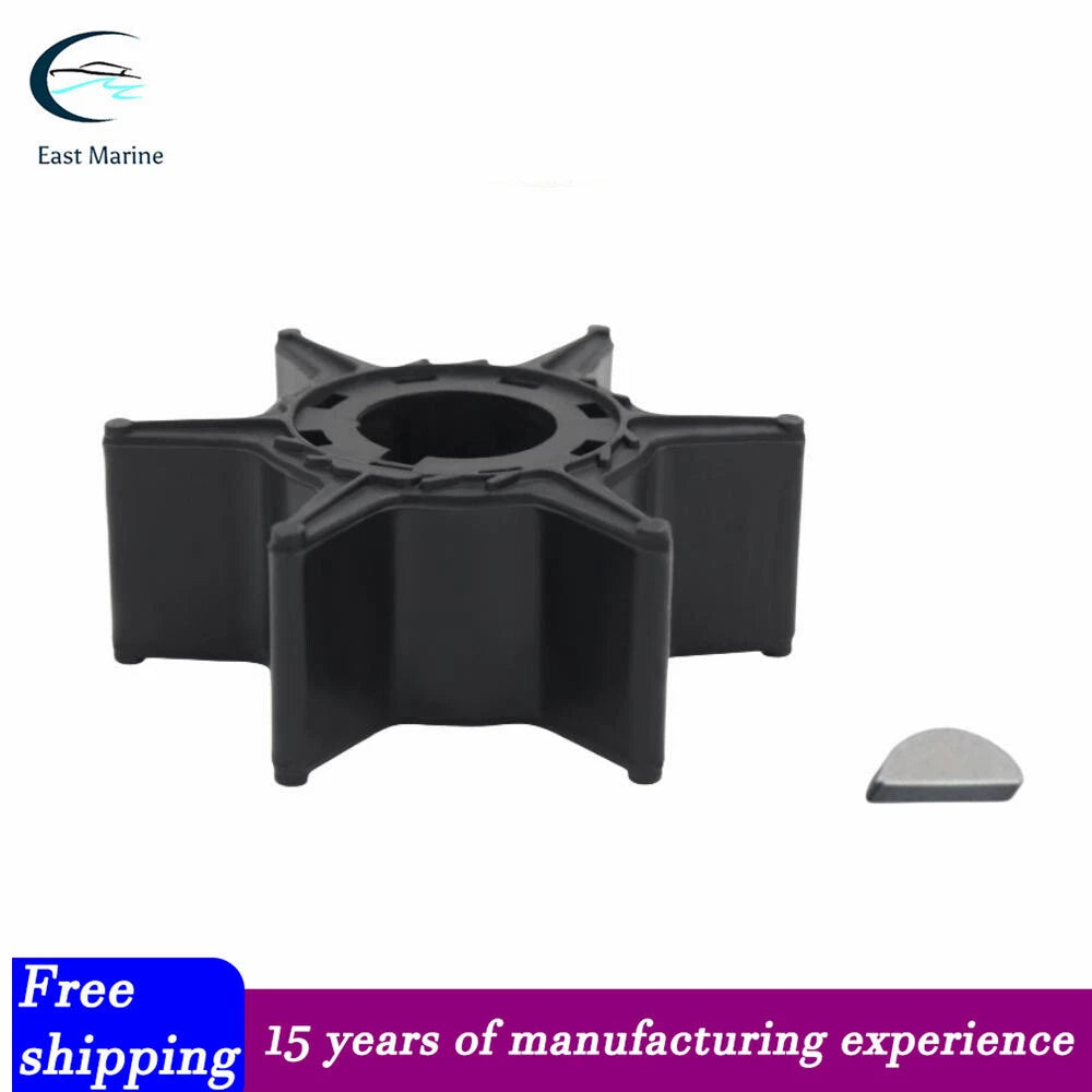 Water Pump Impeller with Key for Yamaha Outboard 20/25HP (1990–2023) 6L2-44352-00-00