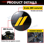 4 PCS 63mm 2.5" Yellow Wheel Center Cap Covers for Dodge (2010-2024)