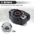 Throttle Position Sensor for Dodge (Plastic, Black)