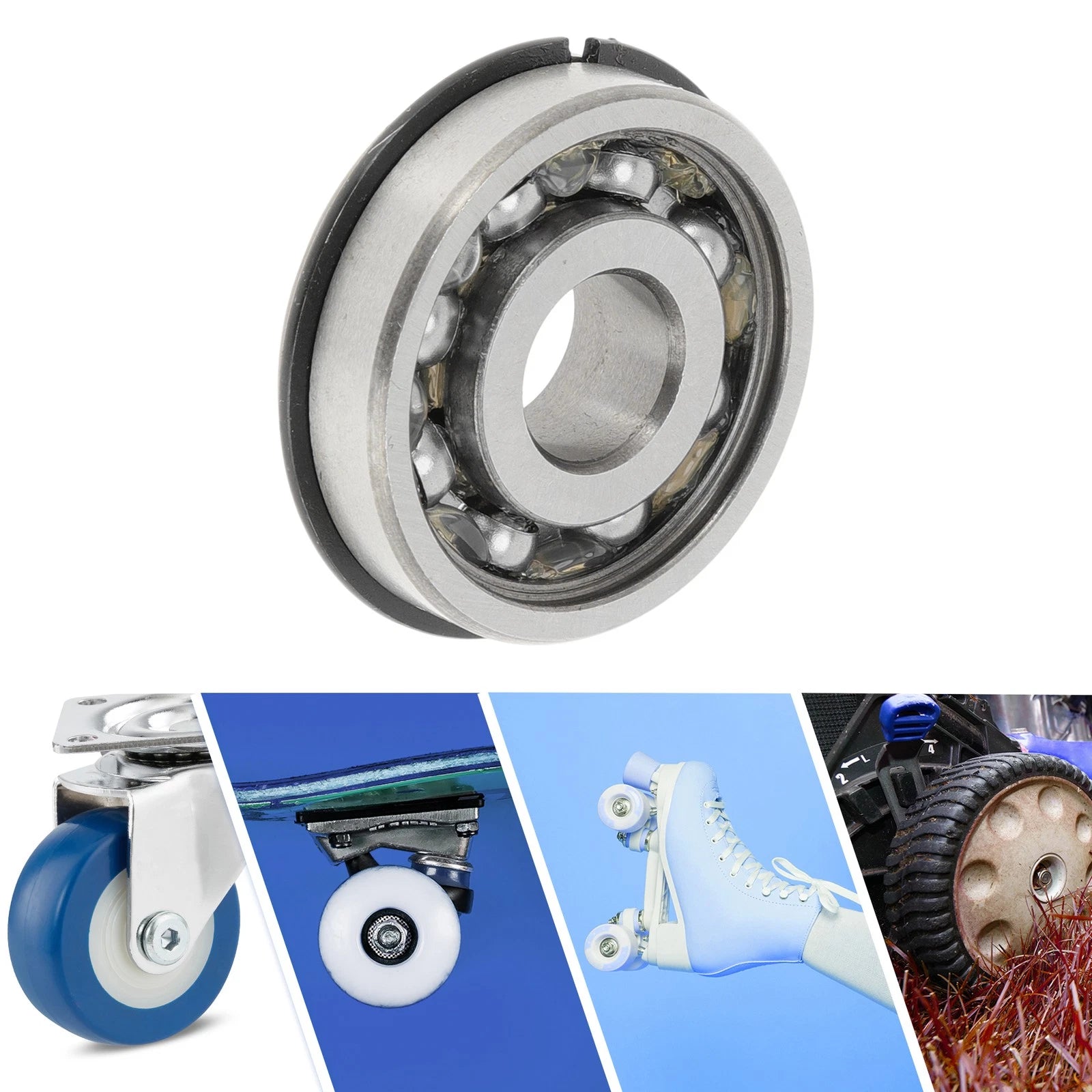 6200NR Deep Groove Ball Bearing for Scooter Skateboard Wheel (10x30x9mm)