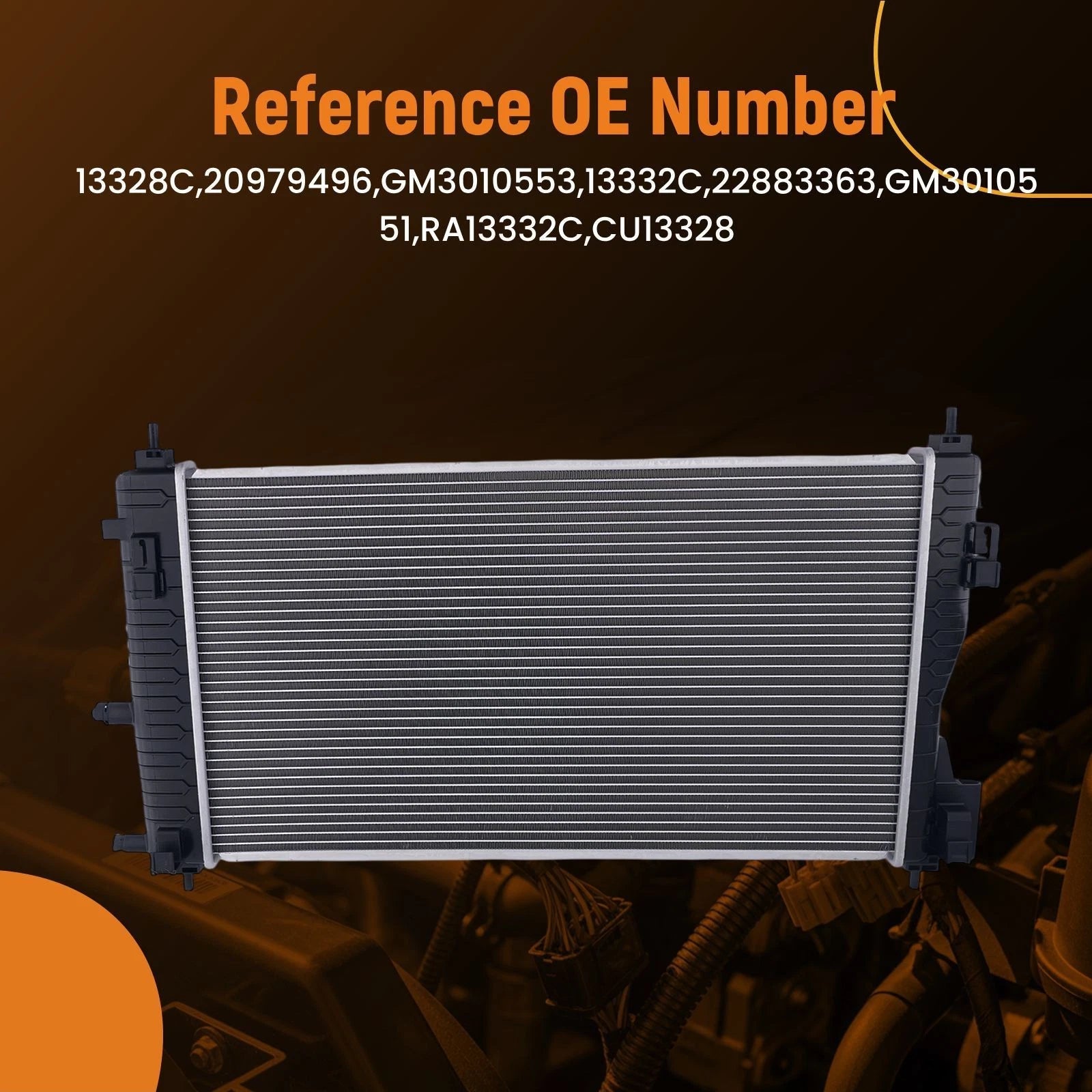Aluminum Cooling Radiator for Chevrolet Malibu LT LTZ (2013–2015) 2.0L Turbo