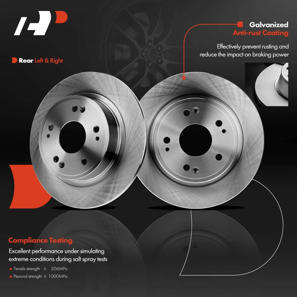 Rear Disc Brake Rotor & Pads for Honda Accord (2014–2017)