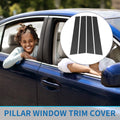 Set of 4 Door Pillar Window Trim for Toyota Highlander (Carbon Fiber)