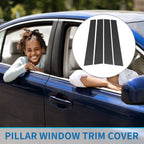 Set of 4 Door Pillar Window Trim for Toyota Highlander (Carbon Fiber)