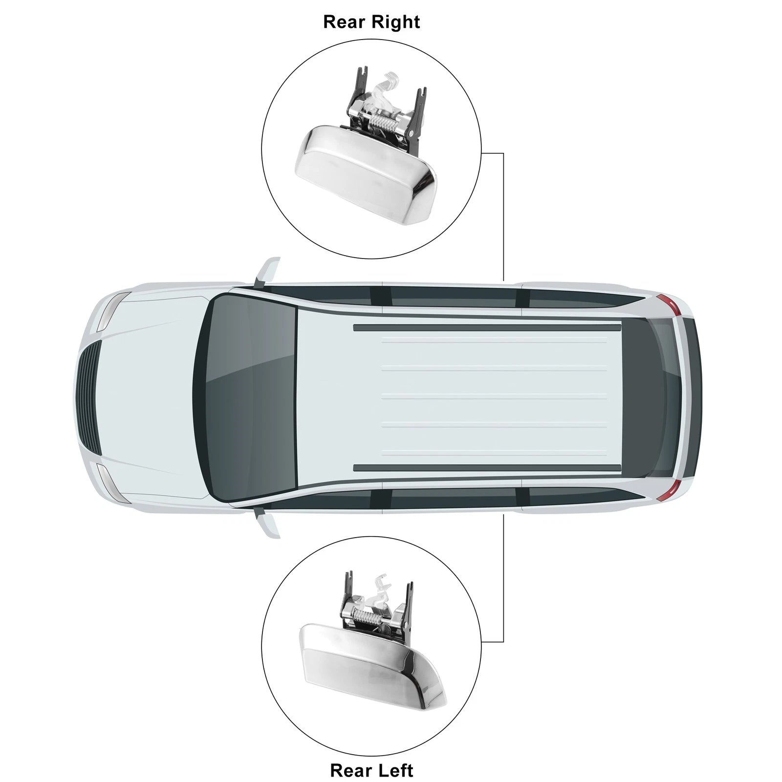 1 Pair Outside Door Handle for Nissan Pathfinder 