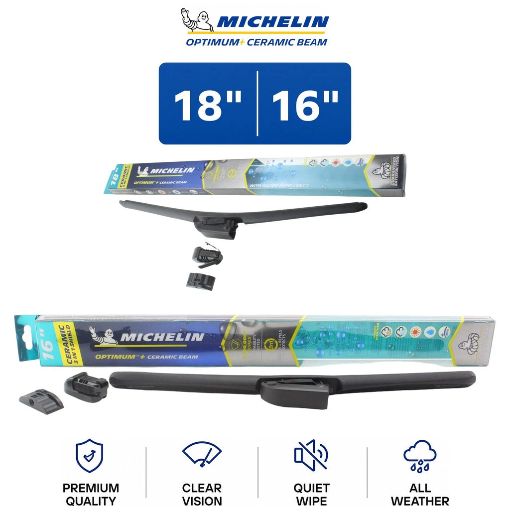 Set of 2 Michelin Optimum+ 18"/16" Wiper Blades for Dodge B3500 (1995)
