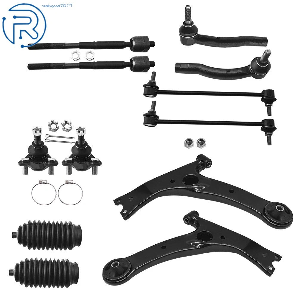 Set of 12 Front Lower Control Arm Ball Joint Tie Rods for Toyota Corolla (2003–2008)