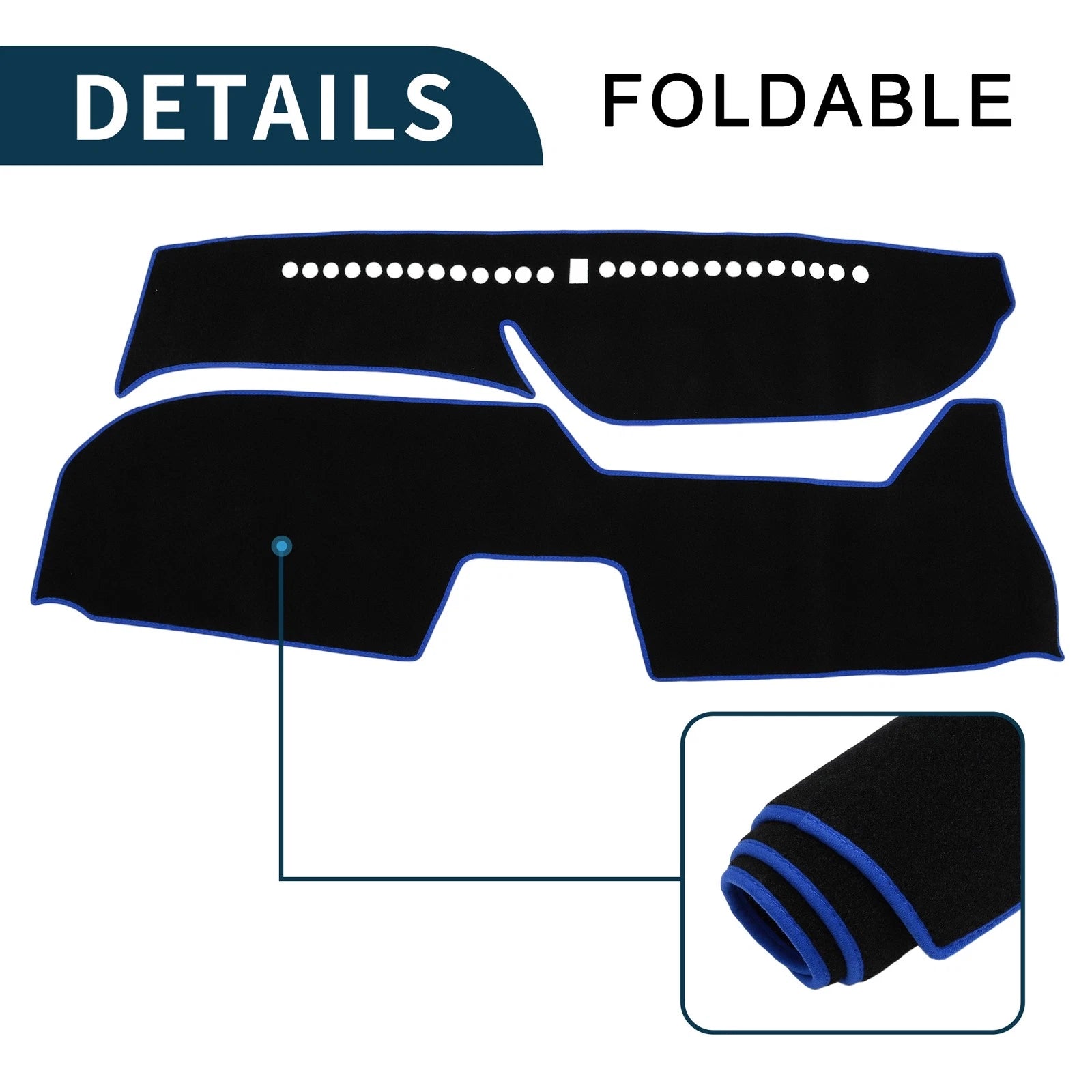 Dashboard Cover Mat for Honda Freed GB5/GB6/GB7/GB8 (2016–2023) Black Blue