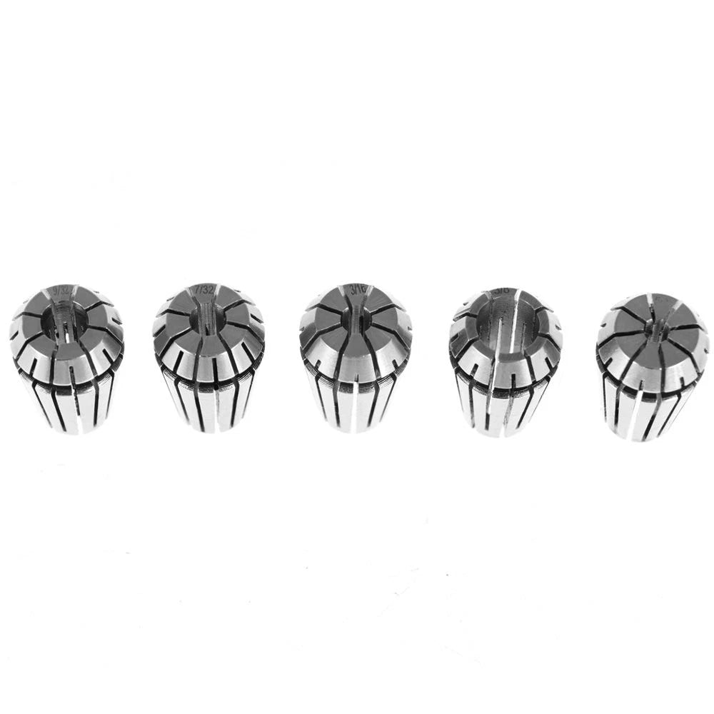 9pcs ER16 Spring Collet Set for CNC Milling Lathe (1/8" - 3/8")