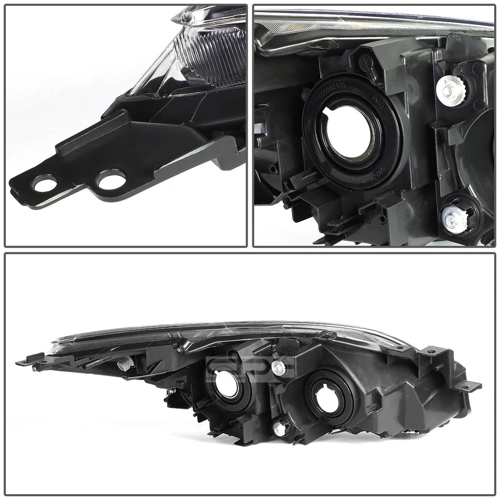 Pair Chrome Housing Amber Corner Projector Headlights for Mazda 3 (2010–2013)